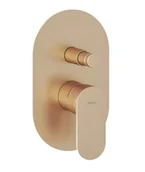 Baterie wannowe i prysznicowe - Ravak Eleganta - Bateria podtynkowa na 2 urządzenia, z korpusem, szczotkowane różowe złoto X070372 - miniaturka - grafika 1