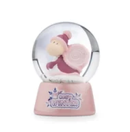 Figurki dla dzieci - NICI 49351 Brokatowa kula Cosy Winter Ślimak pink Soa 6,5cm - miniaturka - grafika 1