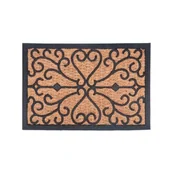 Wycieraczki - Wycieraczka Fred gumowo-kokosowa 60 x 40 cm wzorek brązowy - miniaturka - grafika 1