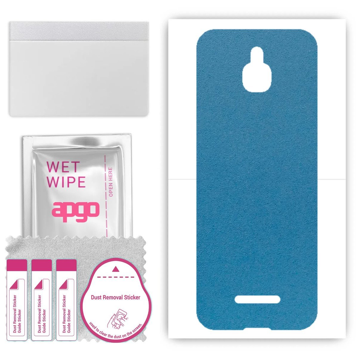 Folia naklejka skórka strukturalna na TYŁ Zamsz do Nokia 8000 4G - Zamsz Niebieski - apgo SKINS