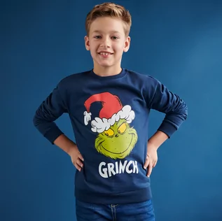 Swetry dla chłopców - Sinsay - Bluza Grinch - Granatowy - grafika 1
