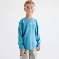 Bluzki dla chłopców - Reserved - Longsleeve z nadrukiem - ciemny turkus - miniaturka - grafika 1