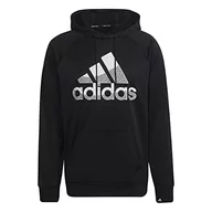 Bluzy męskie - adidas Męska bluza M Gg Big Bos HD, czarna/czarna, L, czarny/czarny, L - miniaturka - grafika 1