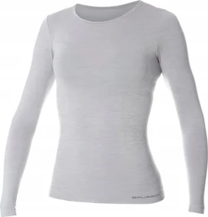 Brubeck LS11610 Koszulka damska z dugim rkawem COMFORT WOOL popielaty L - Koszulki i topy damskie - miniaturka - grafika 1