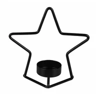 Świeczniki - Świecznik STELO 13,5 x 6 x 13,5 cm metal czarny - miniaturka - grafika 1