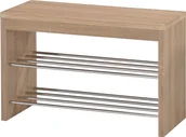 Szafki na buty - Halmar Stojak na buty z ławką ST-7 - dąb sonoma / chrom - miniaturka - grafika 1