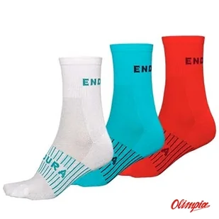 Skarpety Endura Women´s Coolmax Race Sock II Pacific Blue (3 pary) rozmiar uniwersalny - Skarpetki kolarskie - miniaturka - grafika 1