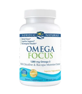 Omega Pharma Nordic Naturals Focus 1280mg 3 + Cytokolina + Bacopa ( 60 kaps.) Nordic Naturals FE49-1757C - Witaminy i minerały - miniaturka - grafika 1