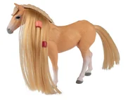 Figurki dla dzieci - Playtive Koń lub Jednorożec do zabawy i czesania (brązowo-biały) - miniaturka - grafika 1