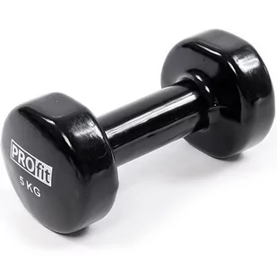 PROfit Hantle winylowe Profit 5kg czarne DK 4102 H0190-0 - Hantle i ciężarki - miniaturka - grafika 1