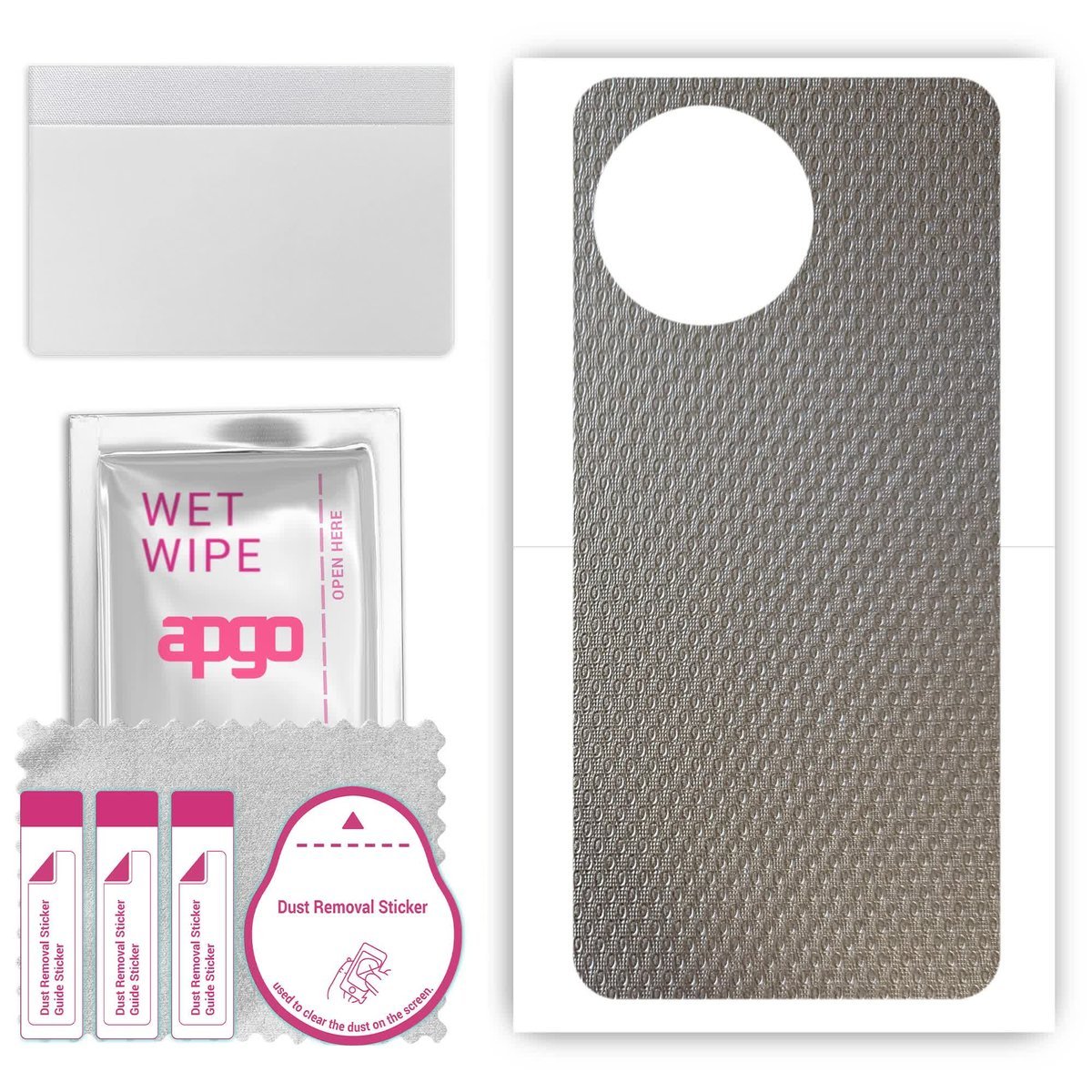 Folia naklejka skórka strukturalna na TYŁ do Vivo Y58 - Aluminium krople - apgo SKINS