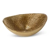 Tace i patery - Misa dekoracyjna żywica + kamionka MARGOT 23X18X9 złota - miniaturka - grafika 1