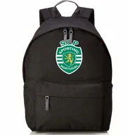 Torebki damskie - PLECAK SZKOLNY CZARNY Treningowy Piłkarski SPORTING LIZBONA Piłka Wzory - miniaturka - grafika 1