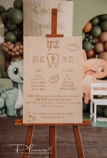 Tablica umiejętności Dinozaury - Pamiątka Chrztu Świętego - miniaturka - grafika 1