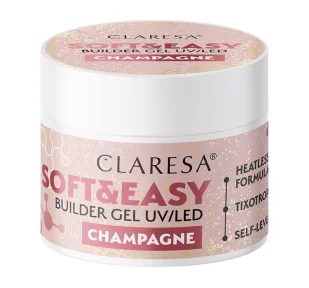 Claresa, Żel budujący, SOFT&EASY BUILDER GEL CHAMPAGNE, 90g - Żele do paznokci - miniaturka - grafika 1