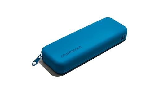 Muitomas, Miękki silikonowy piórnik miękki w dotyku, miękki uchwyt na długopis z zamkiem błyskawicznym, kompaktowy rozmiar 19 x 7,5 cm, kolor niebieski Ottanium