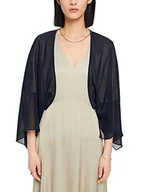 Swetry damskie - Esprit Collection Szyfonowy kardigan w stylu szalowym, grantowy, XXL - miniaturka - grafika 1