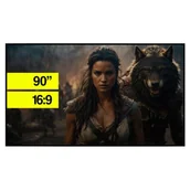 Ekrany projekcyjne - HP Ekran projekcyjny GATS FS90R 201x113.9 - miniaturka - grafika 1