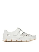 Półbuty damskie - Rieker Półbuty CEO-49958-81 Biały - miniaturka - grafika 1