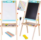 Tablice dla dzieci - Tablica Dwustronna Magnetyczna Kredowa + Akcesoria U437 - miniaturka - grafika 1