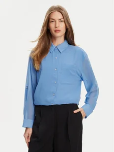 Calvin Klein Koszula LV044B902G Niebieski Regular Fit - Koszule damskie - miniaturka - grafika 1