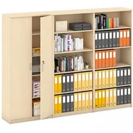 Zestawy mebli biurowych - B2B Partner Zestaw szaf MIRELLI, Typ VIII - brzoza 437568 - miniaturka - grafika 1