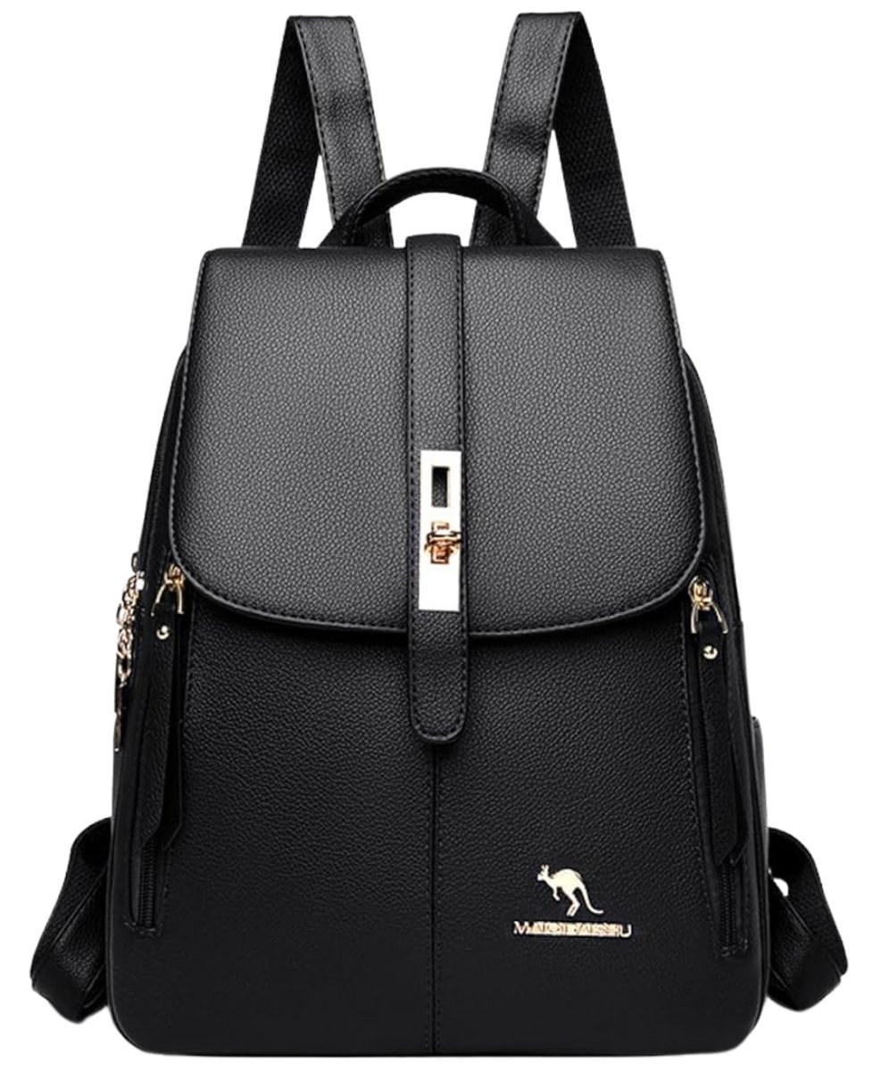 Plecak damski czarny skórzany elegancki ekoskóra miejski modny