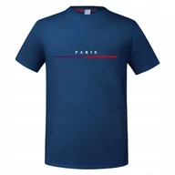 Koszulki męskie - Koszulka męska PARIS elegancki stylowy minimalistyczny wzór T-shirt męski - miniaturka - grafika 1