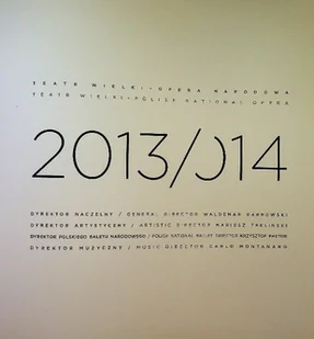 Teatr wielki opera narodowa 2013 / 14 - Książki o kulturze i sztuce - miniaturka - grafika 1