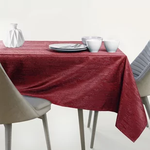 Obrus Vesta Bordowy Tłoczony Nowoczesny 110x180 owal AmeliaHome - TCLOTH/AH/VESTA/HMD/CLARET/O110X180 - Obrusy i serwetki - miniaturka - grafika 2