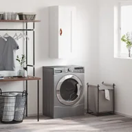 Szafki na klucze - Vidaxl Szafka Wisząca, Biała O Wysokim Połysku, 34,5X34X90 cm - miniaturka - grafika 1