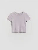 Bluzki dla niemowląt - Reserved - Prążkowana bluzka - lawendowy - miniaturka - grafika 1