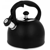 Czajniki na gaz - Czajnik Tradycyjny Z Gwizdkiem 2,5L Czarny Indukcja - miniaturka - grafika 1