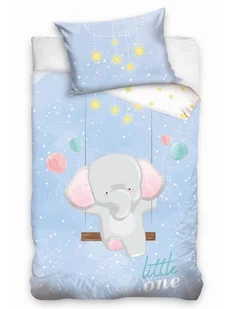 Pościel bawełna 90x120 Baby Słonik niebieski - Pościel dla dzieci - miniaturka - grafika 1
