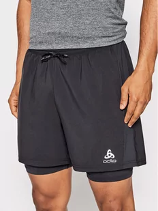 ODLO Essential 2in1 Shorts 5" Men, czarny M 2022 Legginsy do biegania 323072-15000-M - Spodnie sportowe damskie - miniaturka - grafika 1