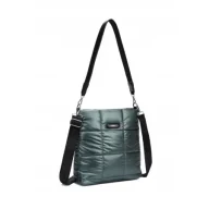 Torebki damskie - Zielona Listonoszka Torebka Damska Pikowana Poliester LUIGISANTO 6824 Green - miniaturka - grafika 1