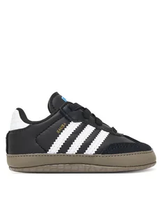 adidas Sneakersy Samba Kids JI2757 Czarny - Buty dla dziewczynek - miniaturka - grafika 1