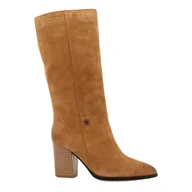 Botki damskie - Zamszowe Kowbojki Big Star GG274345 Camel brązowe żółte - miniaturka - grafika 1