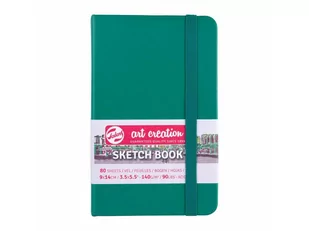 Szkicownik Ciemno Zielony 9X14Cm 140G 80K Talens - Podobrazia, bloki, papiery - miniaturka - grafika 1