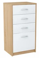 Komody - Z szufladami komoda sonoma dąb + biały R7-T96 - miniaturka - grafika 1