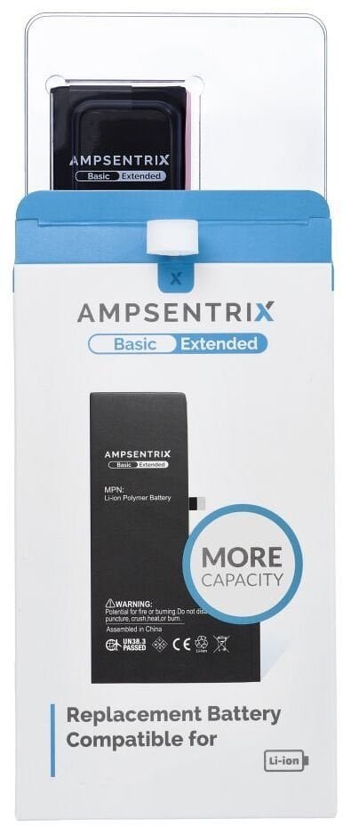 AmpSentrix Basic bateria do iPhone 15 zwiększona pojemność