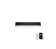 Lampy sufitowe - Immax NEO 07254L - Ściemnialne oświetlenie LED LUNGO 20W/230V Wi-Fi Tuya czarny + pilot - miniaturka - grafika 1