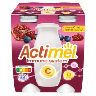 Danone - Actimel o smaku granatu i jagody - Kefiry, jogurty, maślanki - miniaturka - grafika 1