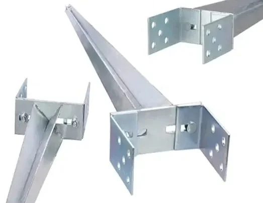 Podstawa Słupa Regulowana Wbijana 0-120x700mm Kotwa Mocna Ocynkowana