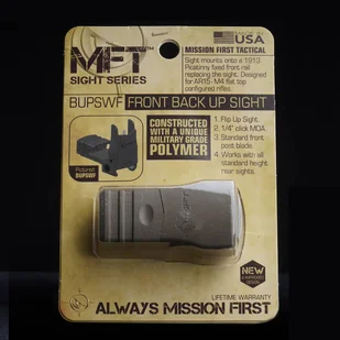 MFT - Celownik muszka Back Up Polymer Flip Up Front Sight - Scorched Dark Earth - BUPSWF-SDE - Amunicja i osprzęt ASG - miniaturka - grafika 9