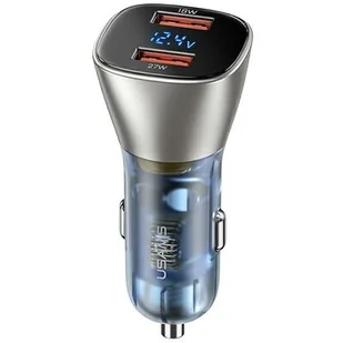 USAMS Ład. sam. C29 45W 2xUSB-A Fast Charge jasno złoty/light gold CC154CC01(US-CC154) - Ładowarki samochodowe - miniaturka - grafika 1