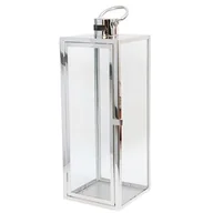 Lampiony i znicze - Latarnia na świece Barcelona XL srebrna 70 x 22 cm - miniaturka - grafika 1