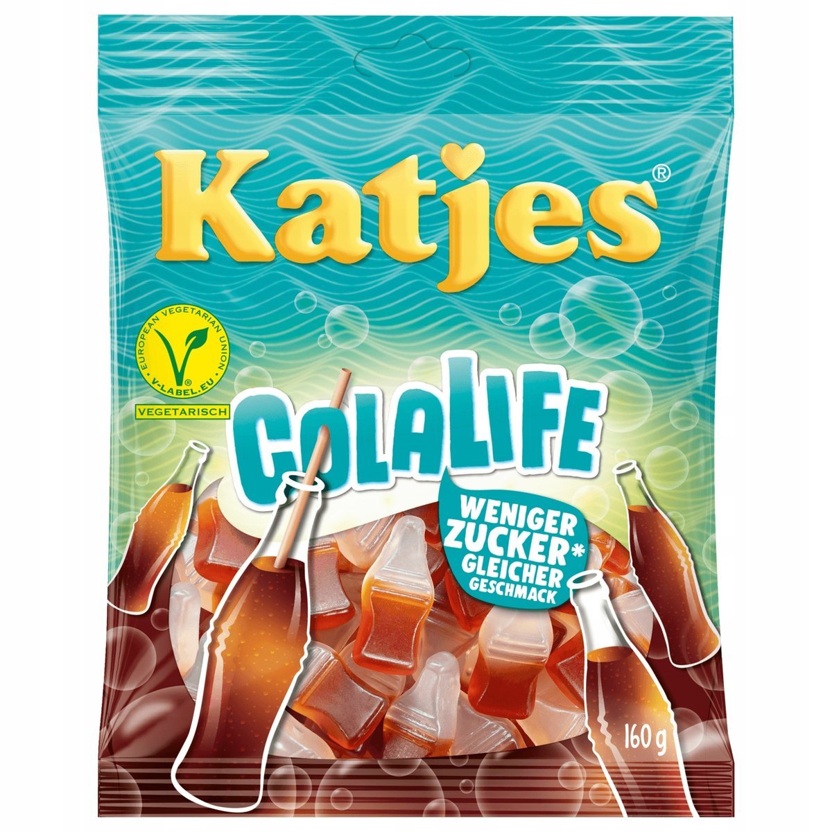 Żelki Katjes Cola Life Mniej Cukru z Niemiec