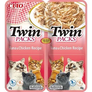 Karma dla kota INABA Twin Tuna & Chicken (2 x 40 g) - Mokra karma dla kotów - miniaturka - grafika 1