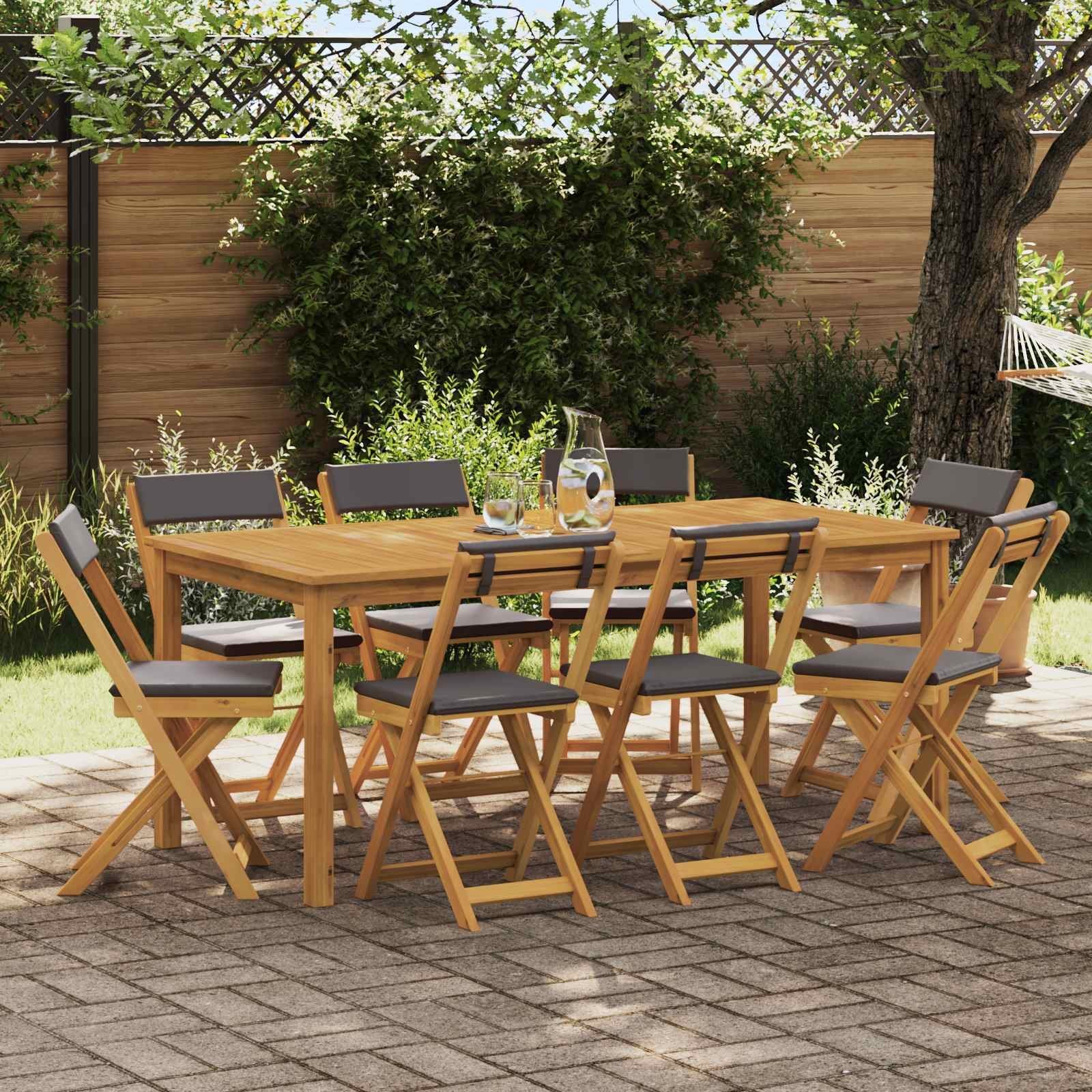 vidaXL Krzesła Bistro na Zewnątrz 8 pcs ciemnoszary 40 x 53 x 80 cm 3416290